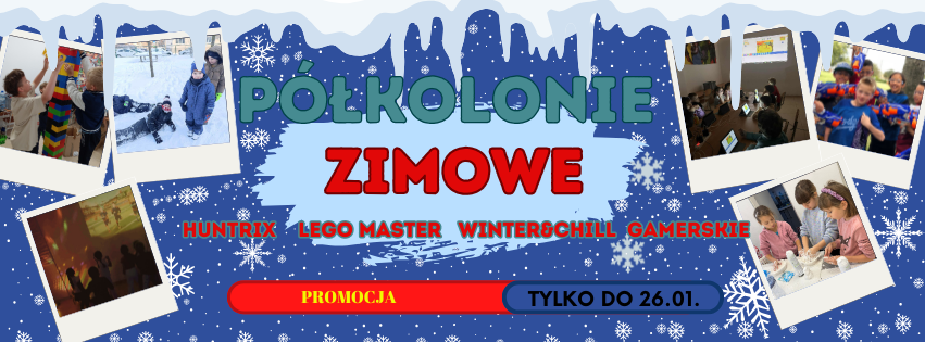 Tlo na Facebooka polkolonie zimowe 2026 3