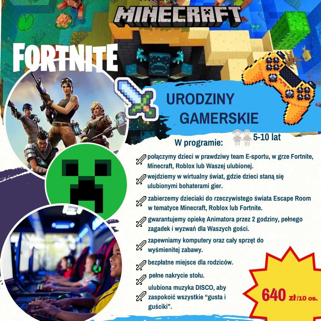 URODZINY MINECRAFT 5-10