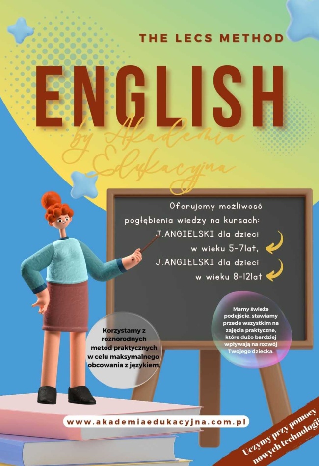 Blue Gradient English Class Poster